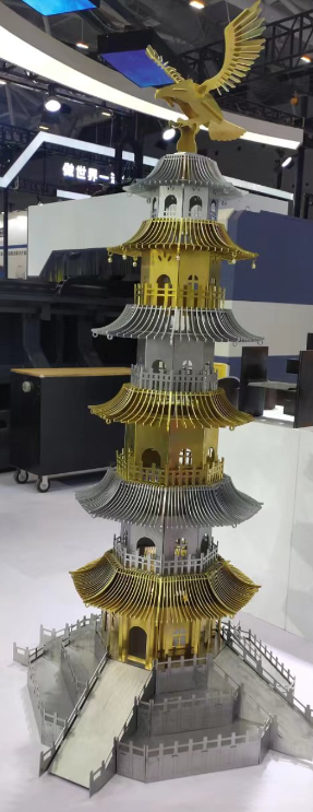OEM Customize DIY Tower Stainless Steel Decorative Art