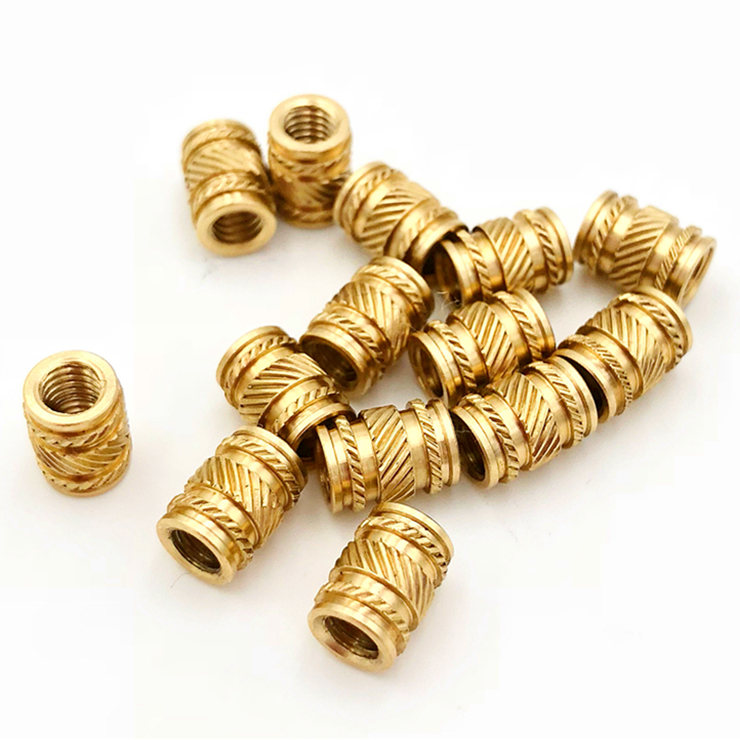 Custom Aluminium Brass Copper Steel CNC Inserts M6 m5 m4 m3 Brass Knurled Carbide Insert Nut